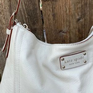 KATE SPADE NEW YORK Large Ivory leather Shoulde/Hobo bag